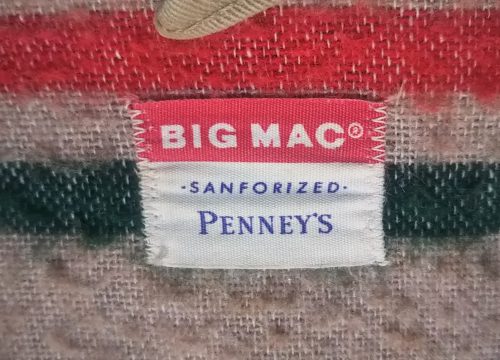 Vintage 60s Penney's BIG MAC Chore Jacket tag blanket Work jacket Detroit jacket lvc