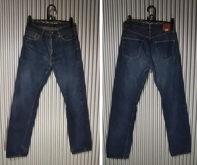 WAREHOUSE"800" 50s Vintage jeans Reprint Front rear