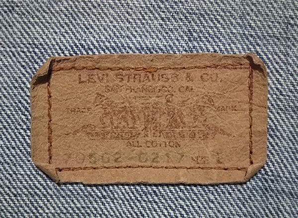 LVC 90s Levi's 70502-0217 Denim Jacket Tracker jacket L Type 2nd Orange tab Paper label