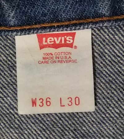 90s Levi's 517 W35-36 MADE IN USA 1996 made Inner display tag "100% cotton / Made in USA"