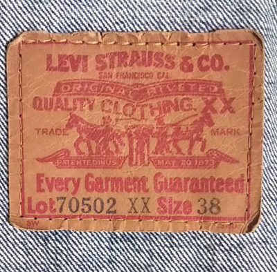 LVC 90s Levi’s 70502XX 1st type denim jacket size38 Paper label