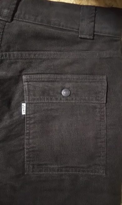 Levi's corduroy bush pants"Dark brown "W31 Flap pocket