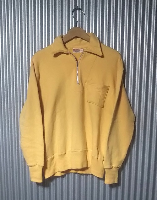 40s half zip sweatshirt reprint. vintage