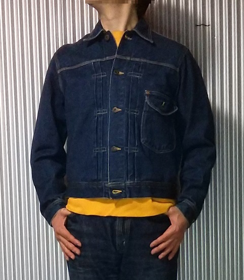 Wearing image - 30s Lee Cowboy Denim Jacket Reprint Made in JAPAN 1990s