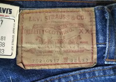 Paper label - Levi’s Classic Dead stock 1980s Levi's 702”30s reprint” Made in japan