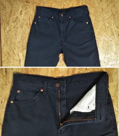 Top button and zipper-90s Levi's 517 Made in Japan Size 28 Dark navy White tab Good condition.