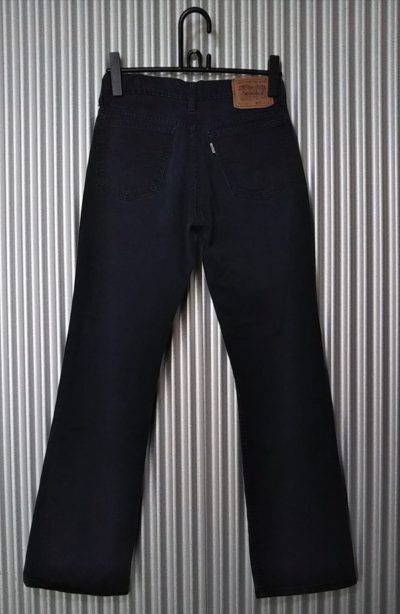 Back view-90s Levi's 517 Made in Japan Size 28 Dark navy White tab Good condition.