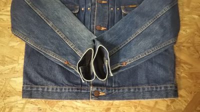 Cuffs-90s Wrangler 11MJ Western Jacket Size L 50s reprint Japan made