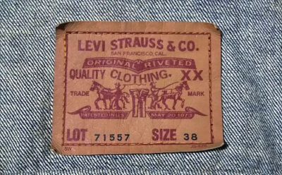 Paper Label-90s Levi ’s 71557 type 3 denim jacket 38 Big E 60s reprint