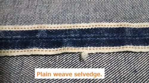 Plain weave selvedge shrinkage