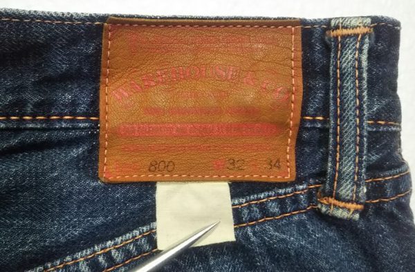 WAREHOUSE"800" 50s Vintage jeans Reprint Leather label