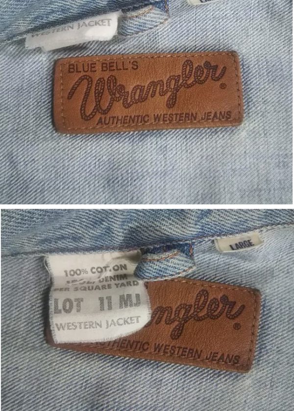 50s Wrangler 11MJ Western Jacket Leather label