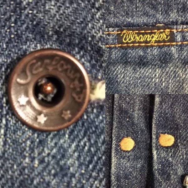 50s Wrangler 11mj Prototype Western Jacket Pis name and donut button