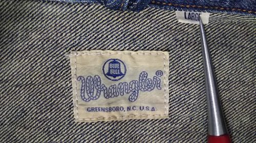 50s Wrangler 11mj Prototype Western Jacket tag