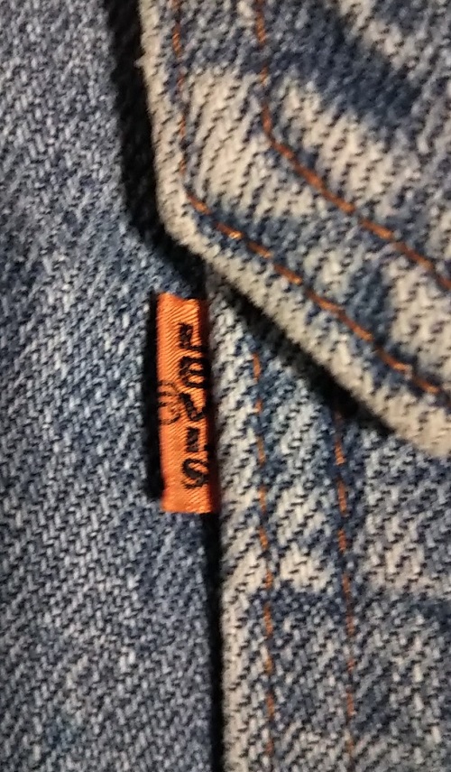 LVC 90s Levi's 70502-0217 Denim Jacket Tracker jacket L Type 2nd Orange tab Red tab