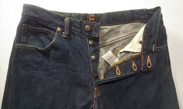 Lee Riders 101B Jeans 1946 Front side Center red tag / button fly / crotch rivet