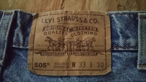 1990s Levi's 505 Made in USA W32-33 Paper label