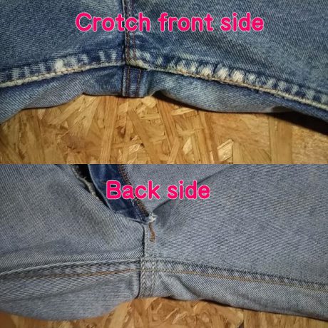 VTG 1980s Levi's 517 Made in USA W32 rubbing on the crotch. no damage on the back side.