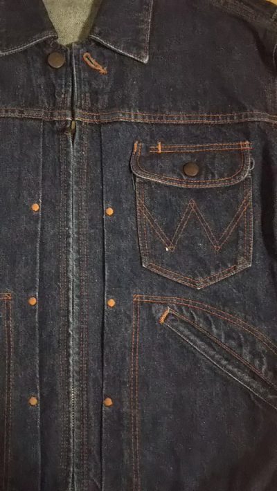 50s Wrangler 11mjz prototype denim jacket Western jacket Pleated and chest pocket