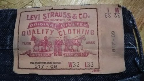 Levi's 517　Black W32 L33 Paper label