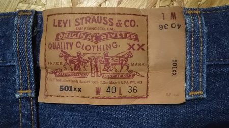 90s Levi’s501 Made in USA W37-38 1995 made Paper label