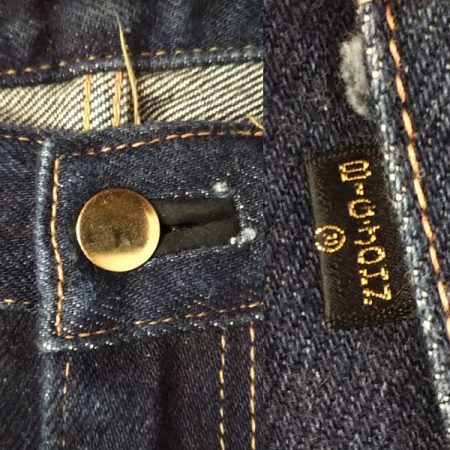 Big john double knee selvedge denim jeans W33 Top button and "Big John" tab