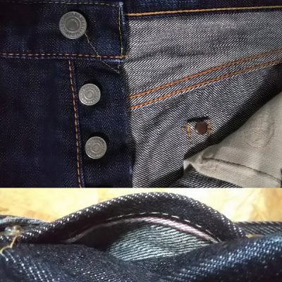 Momotaro jeans "Syutujin label" 0705SP Button fly･ V stitch "top button"･Hidden rivets