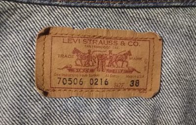 90s Levi's 70506 Made in USA 38 Vintage 1990 Made Paper label