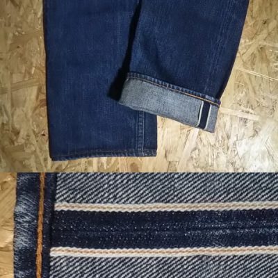 DENIME Selvedge Tapered Straight Jeans Selvedge denim and chain stitch