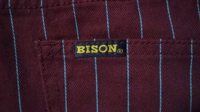 90s BISON Striped color pants Pis name