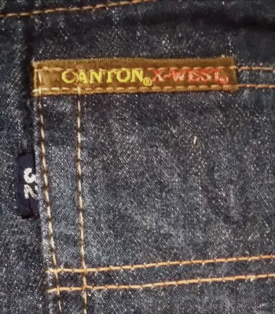60s CANTON Selvedge Slim jeans. Pis name
