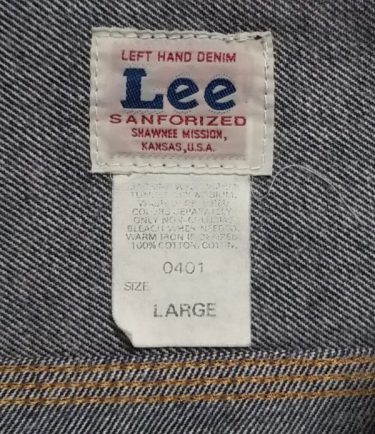 30s LEE COWBOY Denim Jacket Large label "Lee Left Hand Denim Sunforize "