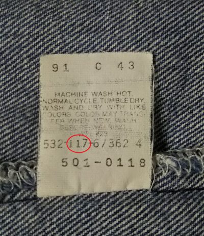 80s Levi’s501 Made in USA W30-31 1987 made Factory nmber / date of manufacture