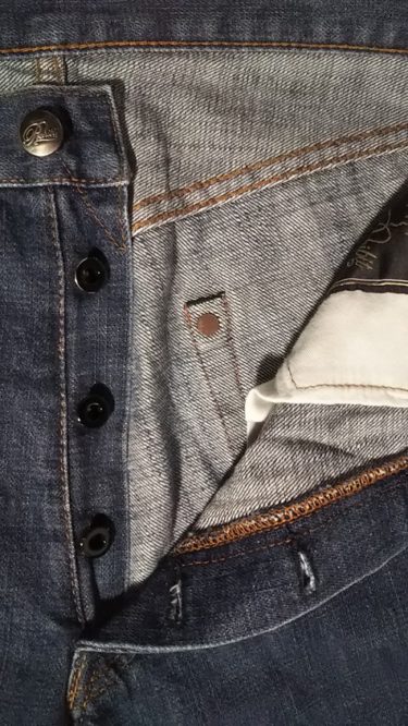 “PROHIBIT” selvedge jeans. From NY select shop brand Button fly