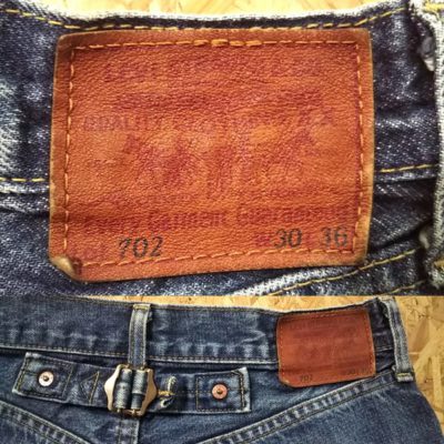 LVC 90s Levi's 702”30s 501 reprint” 140th anniversary Japan mode W28-29 Leather label andCinch buckle