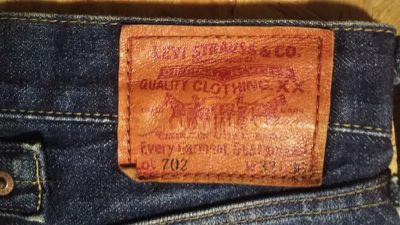 90s Levi's 702”30s 501 reprint” 140th anniversary Japan mode W32-33 Leather label