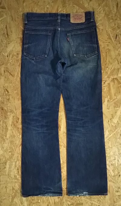 Back view - LVC 90s Levi's 517 1971 model "Saddleman" reprint.