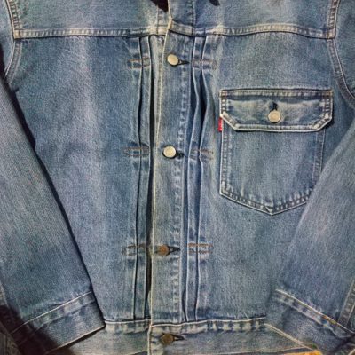 Front pleats - "Tailor Toyo" Sugar Cane Type 1 Denim Jacket