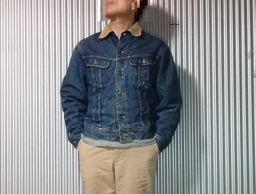 70s Lee 101 LJ Storm Rider Jacket × Levi's work pants --Wearing image 1