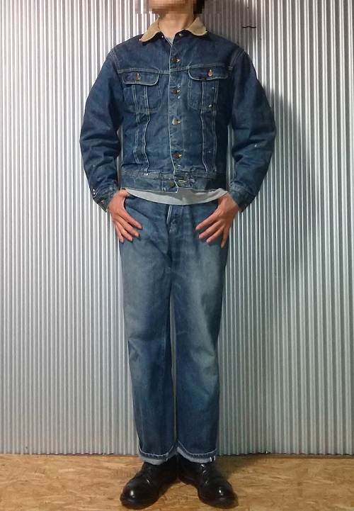 70s Lee 101 LJ Storm Rider Jacket x Big John OR102 --Wearing image