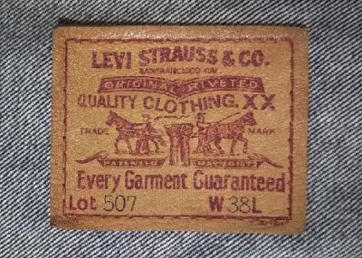 Leather label - 90s Levi’s 71507XX Type 2 denim jacket size38