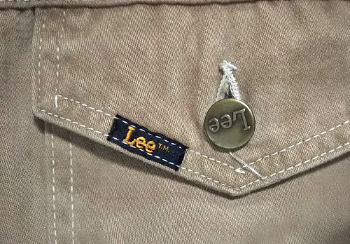 Pis name and Lee engraved button - 70s Lee Twill Riders Jacket