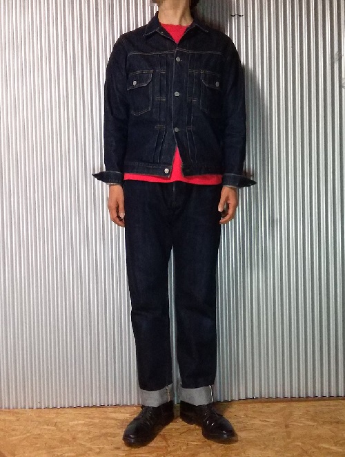 Wearing image - STUDIO D'ARTISAN D1755 Tepered straight. W35-36 15oz Selvedge 0kayama denim