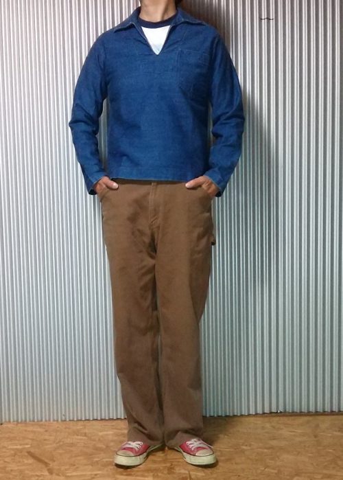 Wearing image - Tailor Toyo ”UNION SUPPLY” AHINA WORK JACKET - PULLOVER