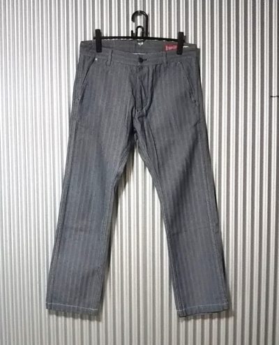 "STRONG HOLD Overalls" Herringbone Tapered Work Pants