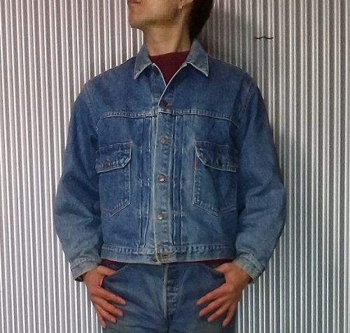 Wearing image 2 - VTG 80s Levi's Type 2 70502-0217 Denim Jacket. Japan made Orange tab