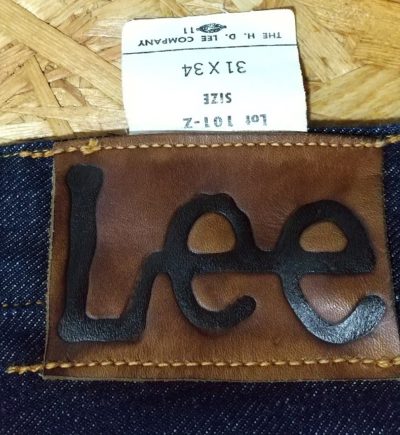 Leather label - Lee Riders 101Z.1952 Reprint. 90s Japan made