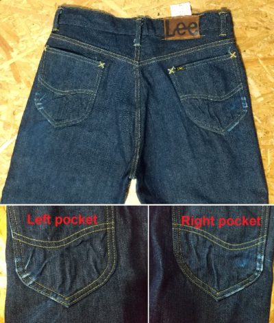 Back pocket fade - Lee Riders 101Z.1952 Reprint. 90s Japan made