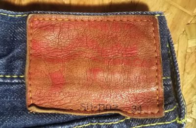 Leather label - STUDIO D'ARTISAN SD-D02 Natural indigo W31-32