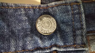 Top button - Levi’s Classic Dead stock 1980s Levi's 702”30s reprint” Made in japan